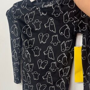 Cat & Jack Black Long Sleeve Ghost Tee